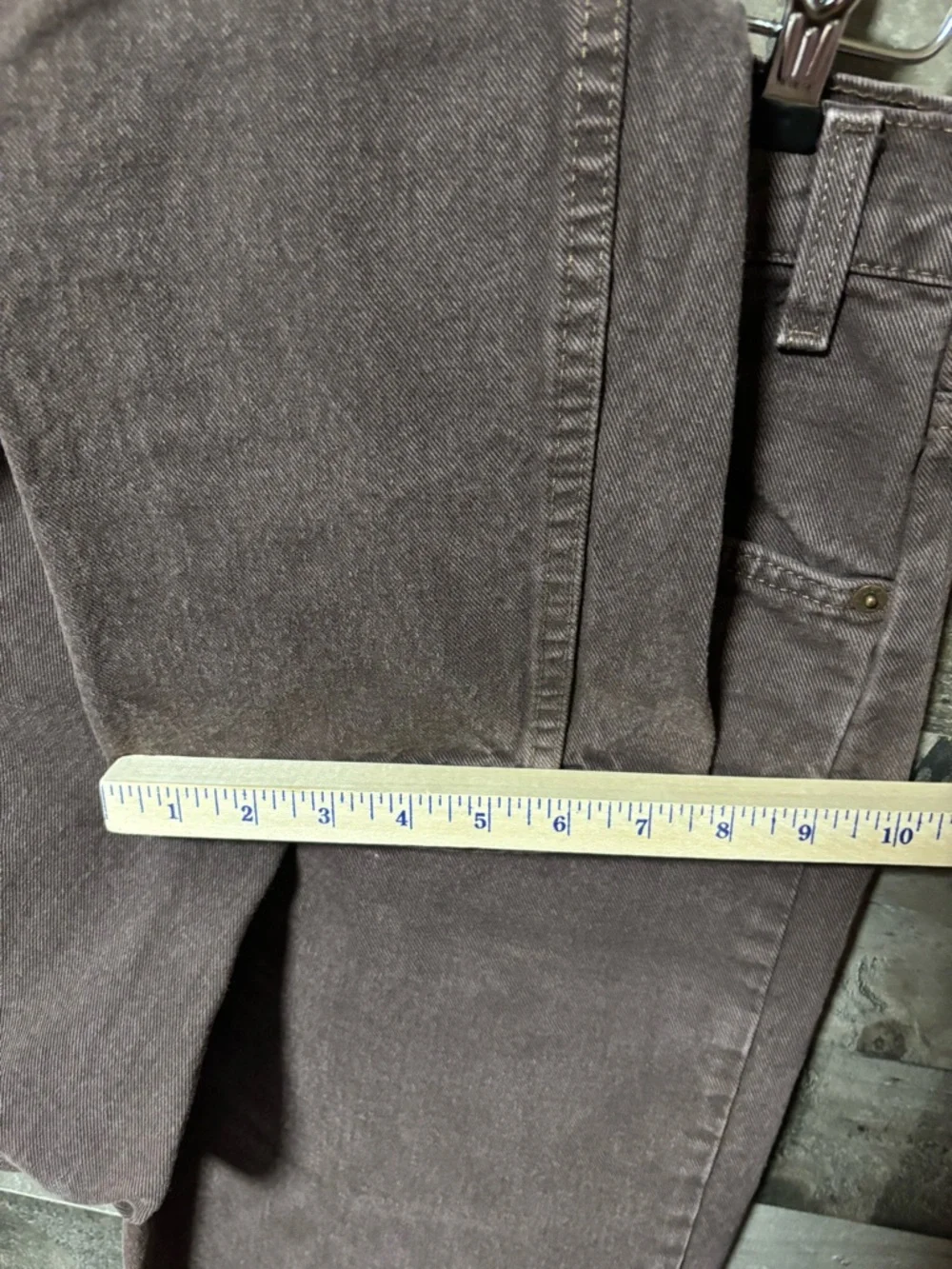 Vintage 90s Levi's Men's 555 Relaxed Fit Straight Leg Dark Brown Jeans 38x32